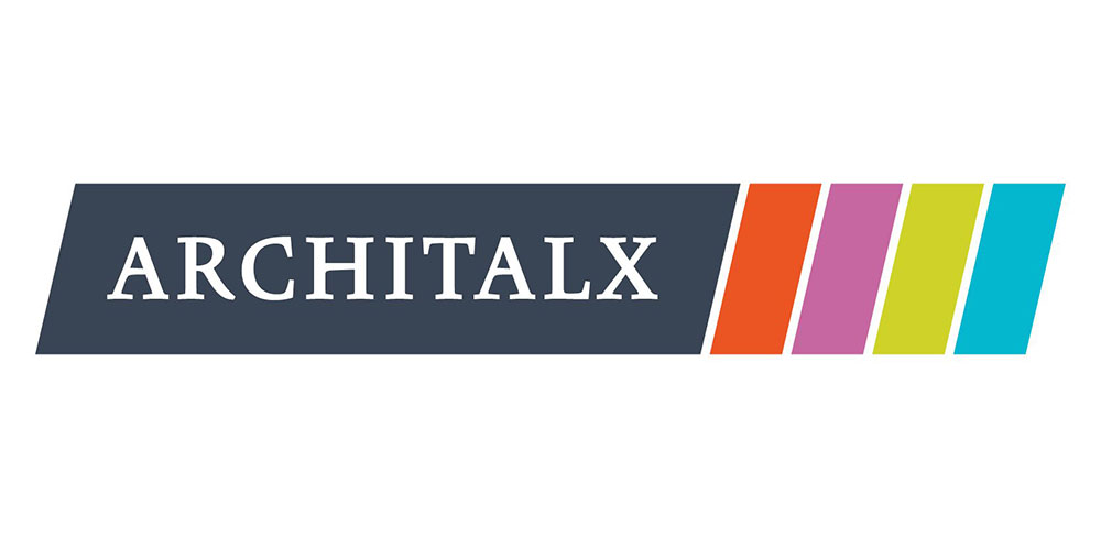 The multi-colored Architalx logo